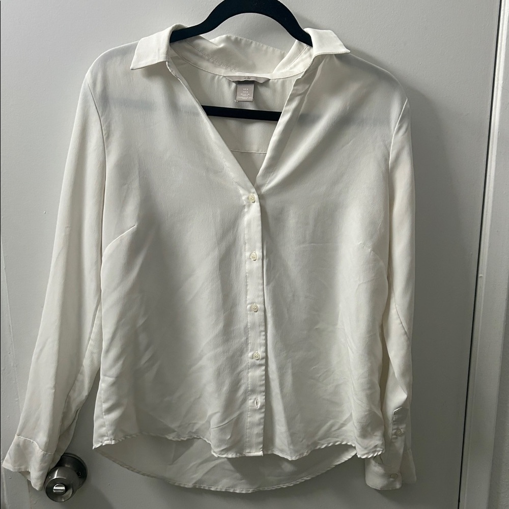 H&M White Button Down Shirt